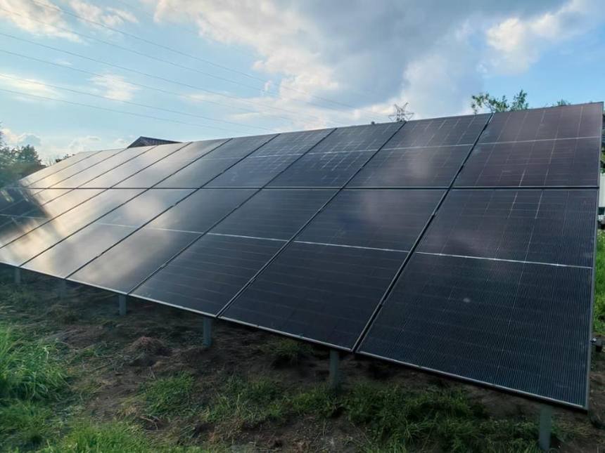 Instalacja fotowoltaiczna 10 kW na konstrukcji gruntowej